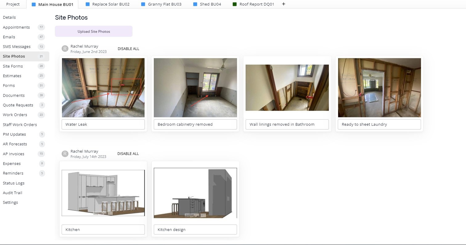 Photos Storage features - Loop Software - Construction Management