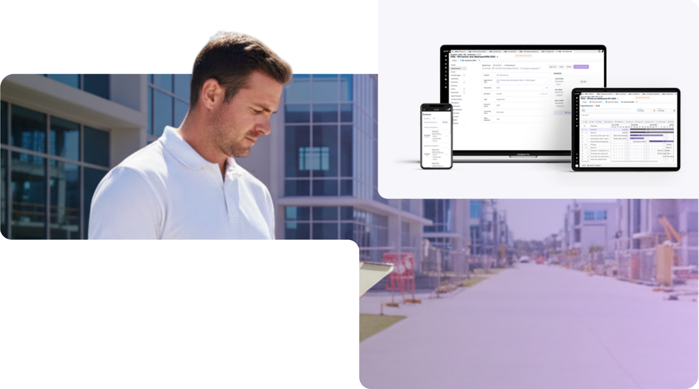 Commercial Builders - A man with an i-pad