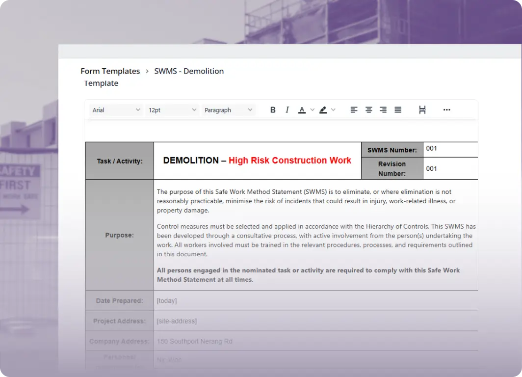 Health & Safety Safety Management