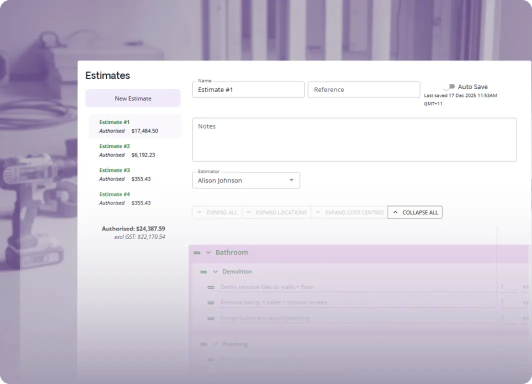 Pre Construction Estimating & Site Intelligence