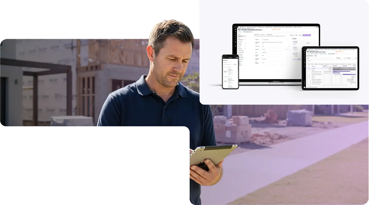 Residential Builders - A man with an i-pad