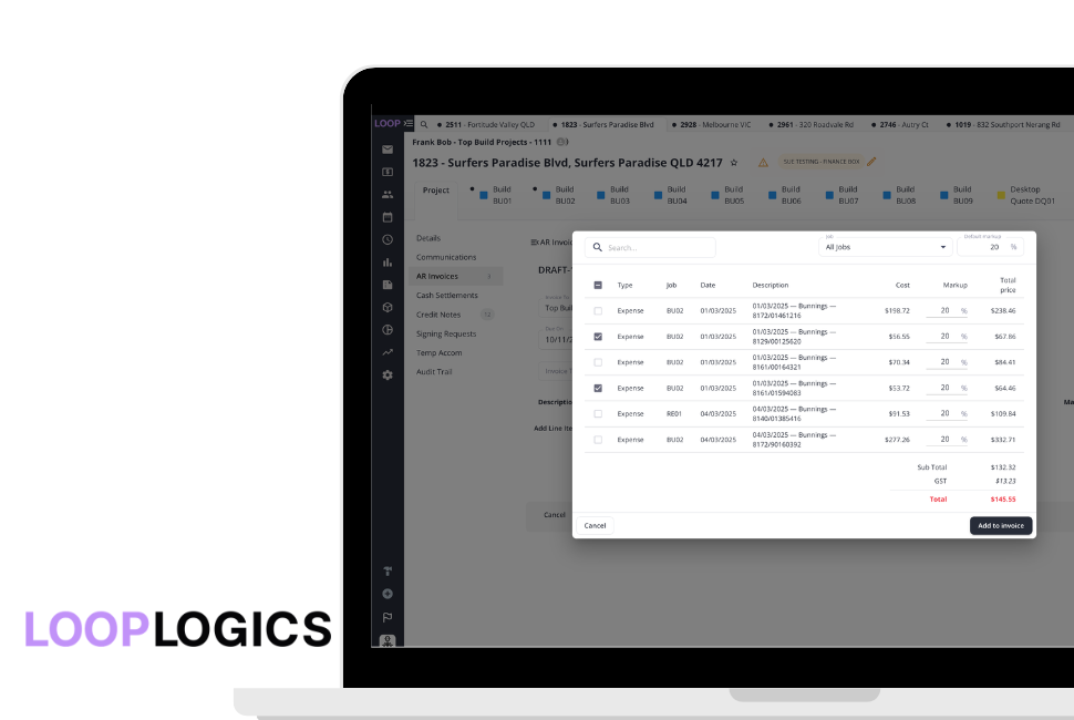 Loop Logics Cost Plus Invoicing