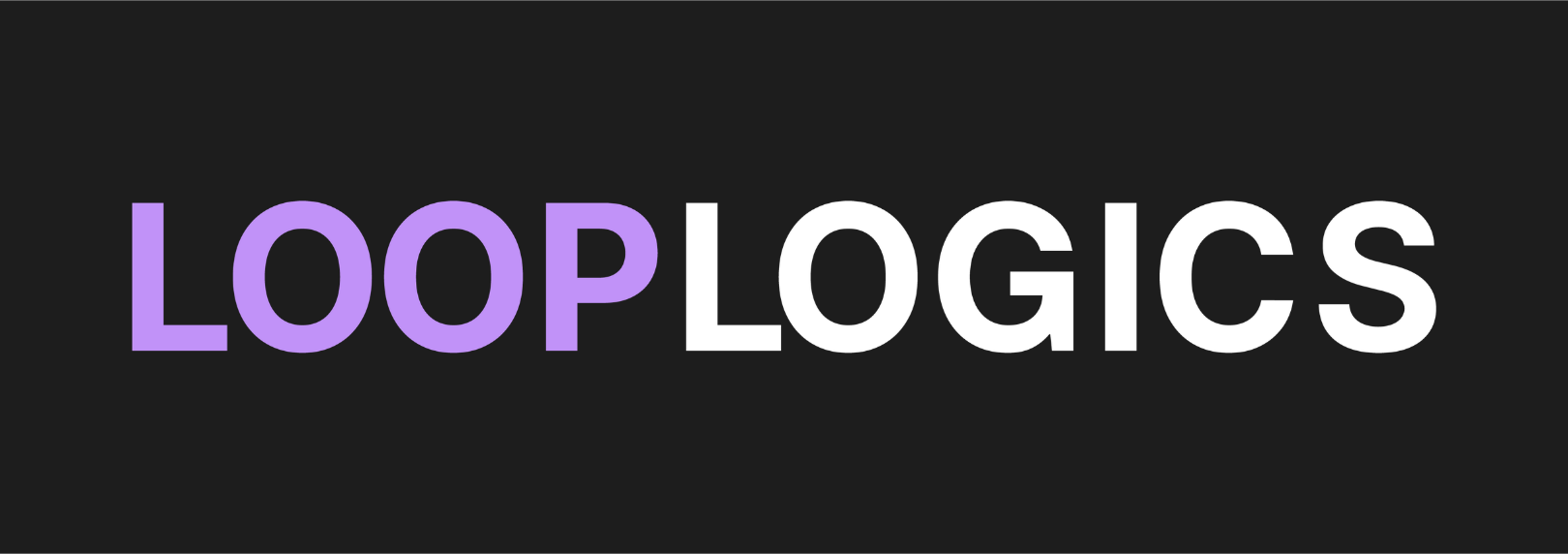 Loop Logics logo on black background